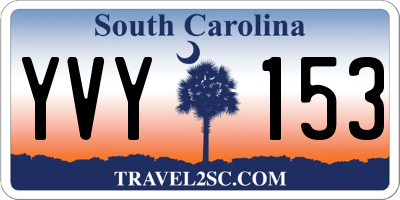SC license plate YVY153