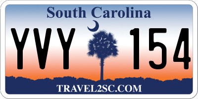 SC license plate YVY154