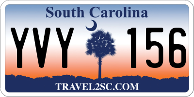 SC license plate YVY156