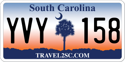 SC license plate YVY158