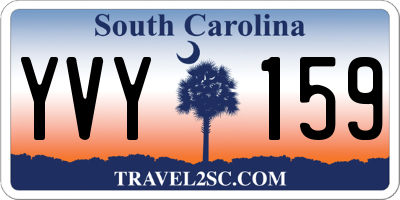 SC license plate YVY159