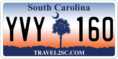 SC license plate YVY160