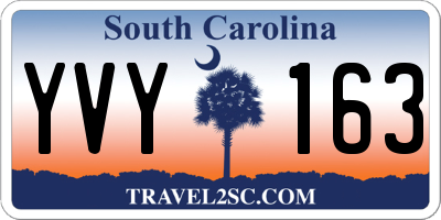 SC license plate YVY163
