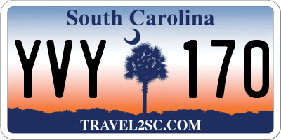 SC license plate YVY170