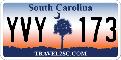SC license plate YVY173