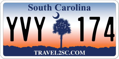 SC license plate YVY174