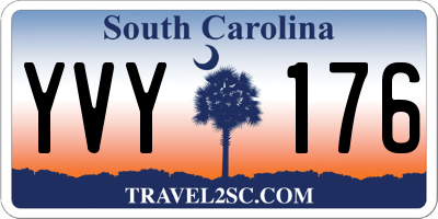 SC license plate YVY176