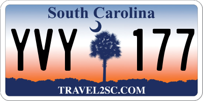 SC license plate YVY177