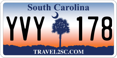 SC license plate YVY178