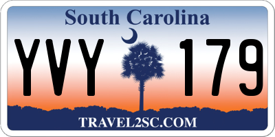 SC license plate YVY179