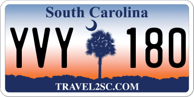 SC license plate YVY180