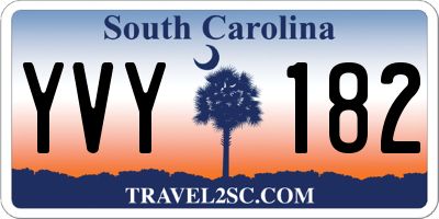SC license plate YVY182