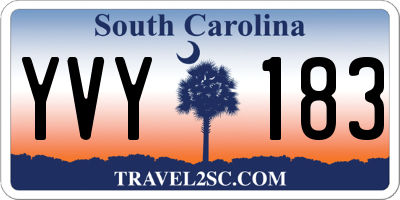 SC license plate YVY183