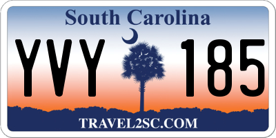 SC license plate YVY185