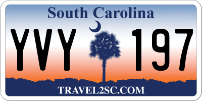 SC license plate YVY197