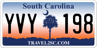 SC license plate YVY198