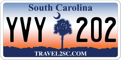 SC license plate YVY202