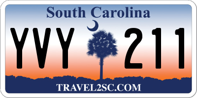 SC license plate YVY211