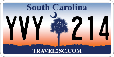 SC license plate YVY214