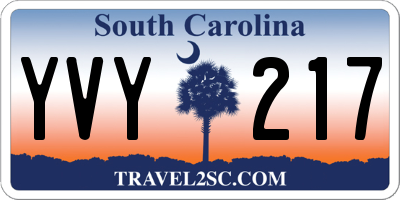 SC license plate YVY217