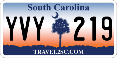 SC license plate YVY219