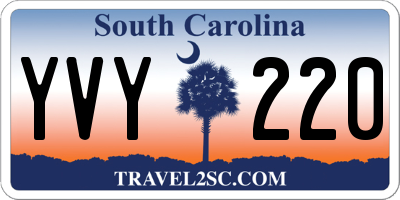 SC license plate YVY220