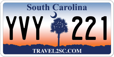 SC license plate YVY221