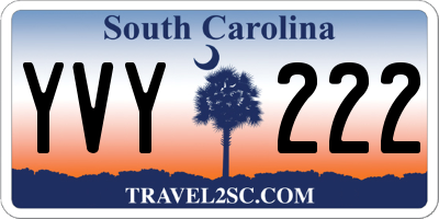 SC license plate YVY222