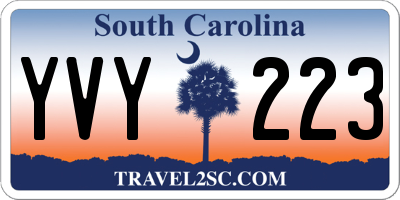 SC license plate YVY223