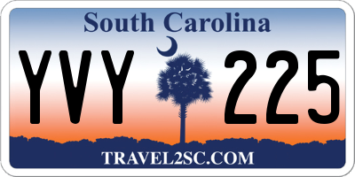 SC license plate YVY225