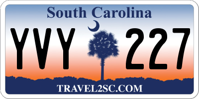 SC license plate YVY227