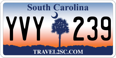 SC license plate YVY239
