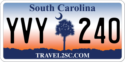 SC license plate YVY240