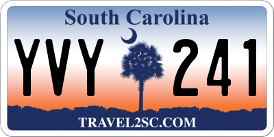 SC license plate YVY241