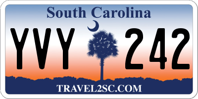 SC license plate YVY242