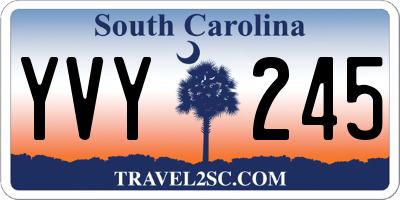 SC license plate YVY245