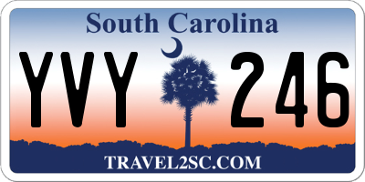 SC license plate YVY246