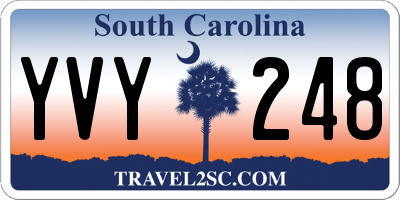 SC license plate YVY248