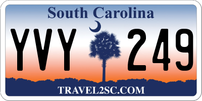 SC license plate YVY249