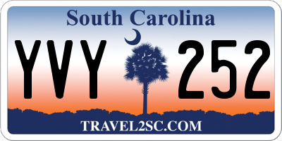 SC license plate YVY252