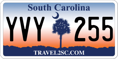 SC license plate YVY255