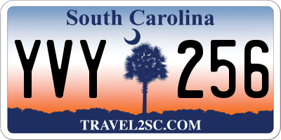 SC license plate YVY256