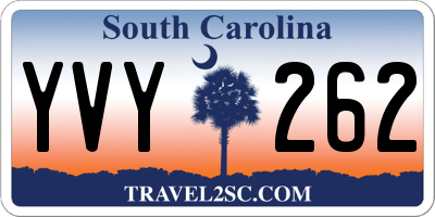SC license plate YVY262