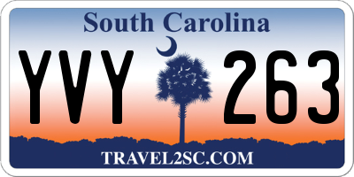 SC license plate YVY263