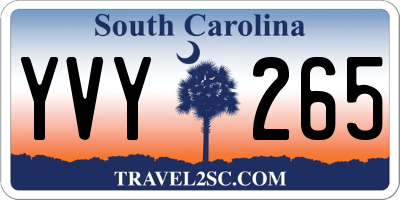 SC license plate YVY265
