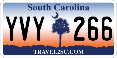 SC license plate YVY266