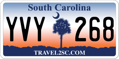 SC license plate YVY268
