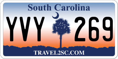 SC license plate YVY269