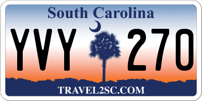 SC license plate YVY270