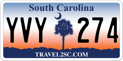 SC license plate YVY274